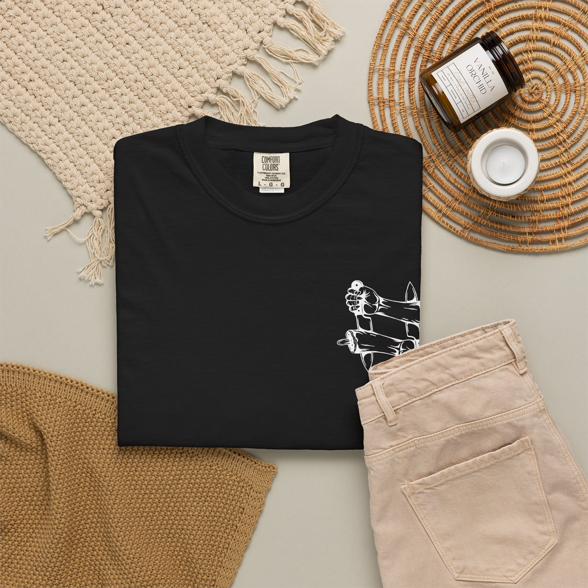 Crossed intentions T-Shirt — Graphic Back Print with Small Chest Logo