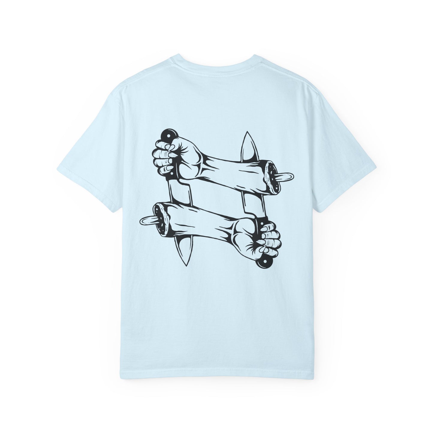 Crossed intentions T-Shirt — Graphic Back Print with Small Chest Logo