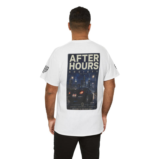 After Hours Society Tee — Night City Retro Car Graphic T-Shirt