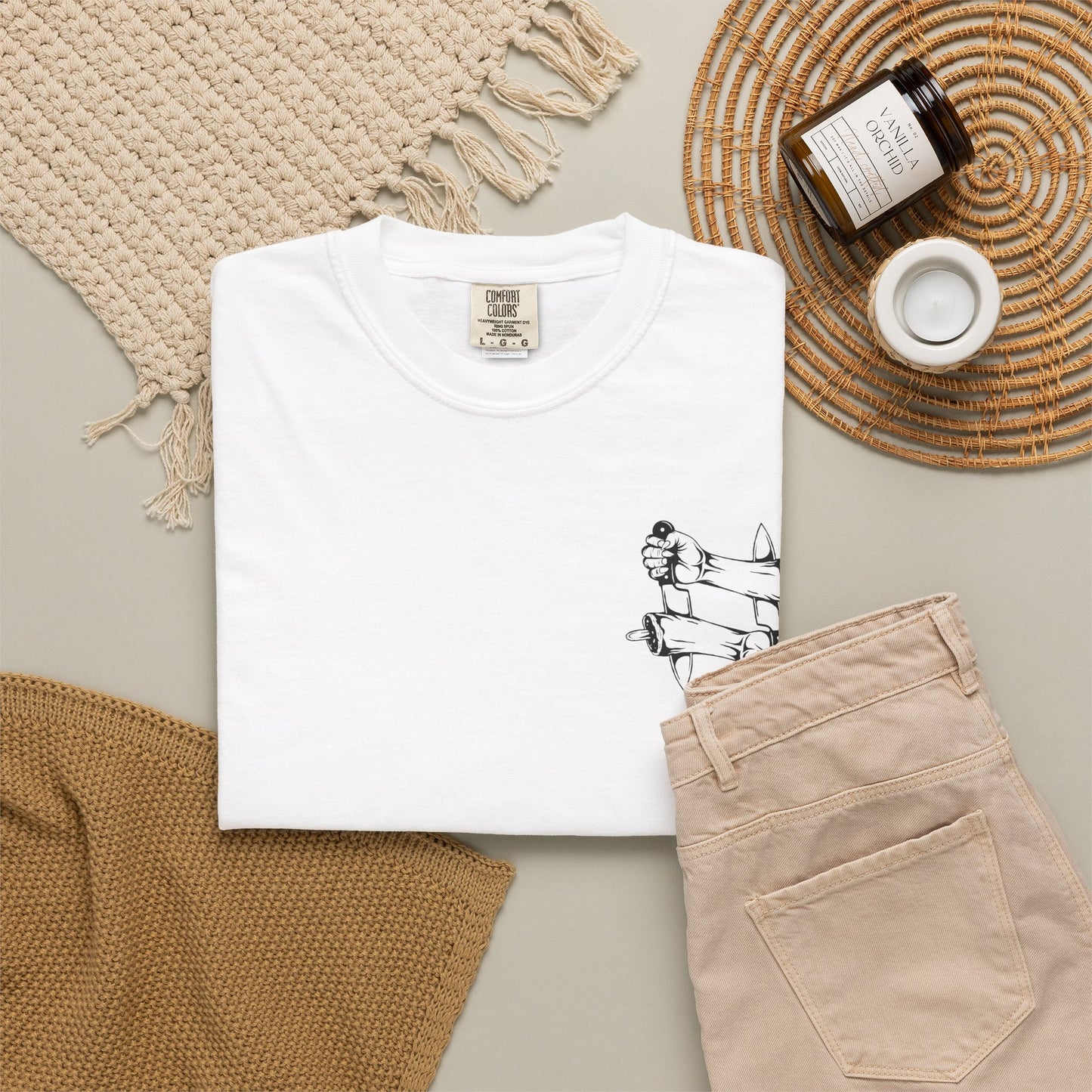 Crossed intentions T-Shirt — Graphic Back Print with Small Chest Logo