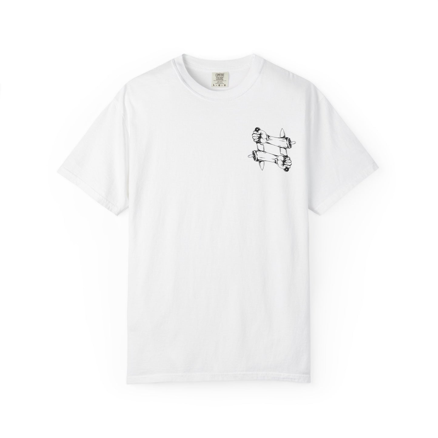 Crossed intentions T-Shirt — Graphic Back Print with Small Chest Logo