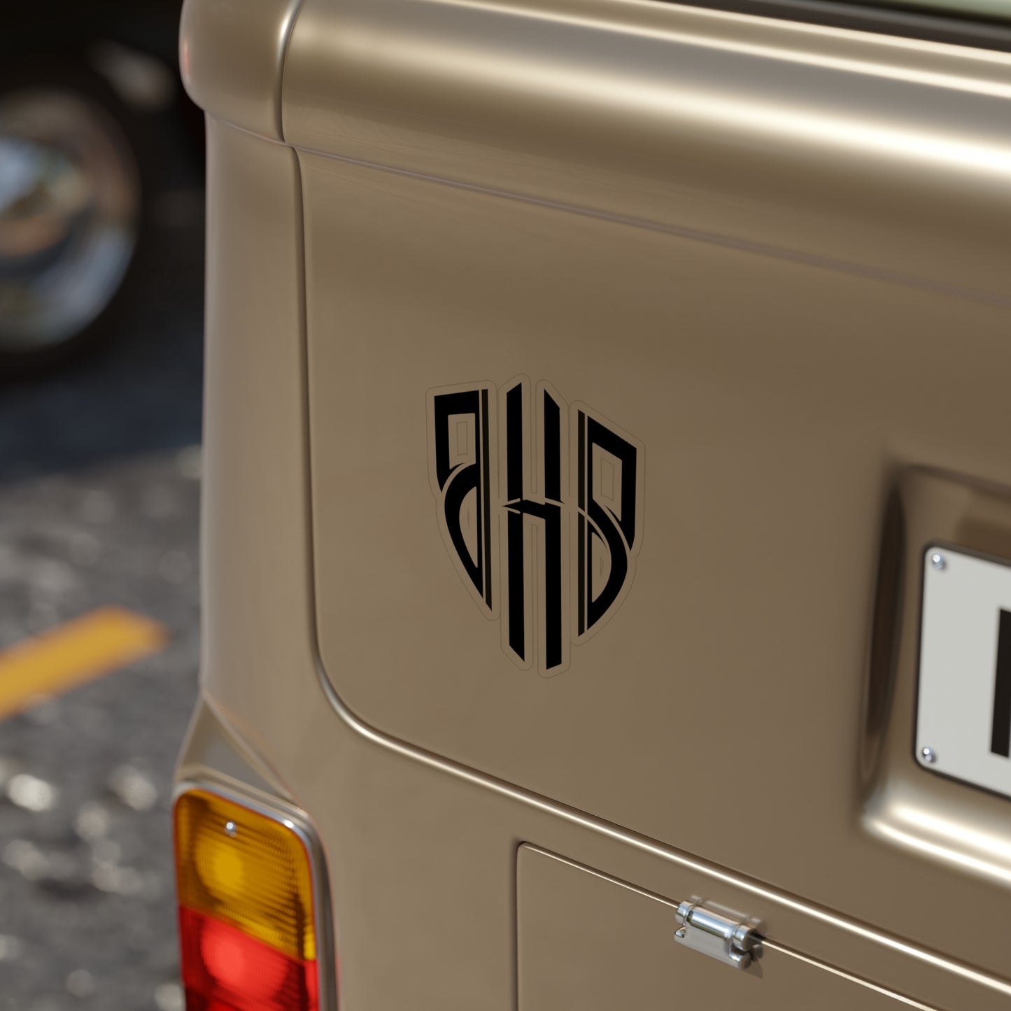 AHS Monogram Die-Cut Outdoor Sticker — Transparent Waterproof Car Decal