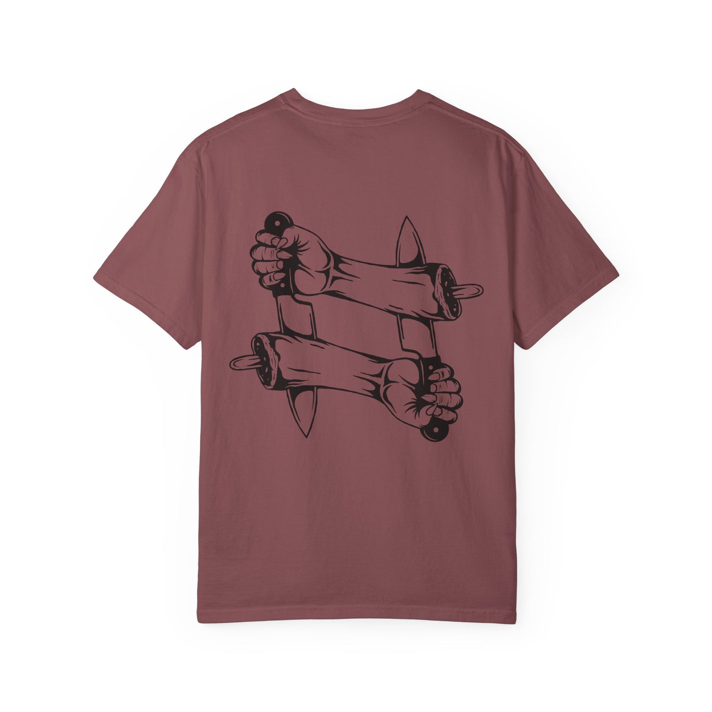 Crossed intentions T-Shirt — Graphic Back Print with Small Chest Logo