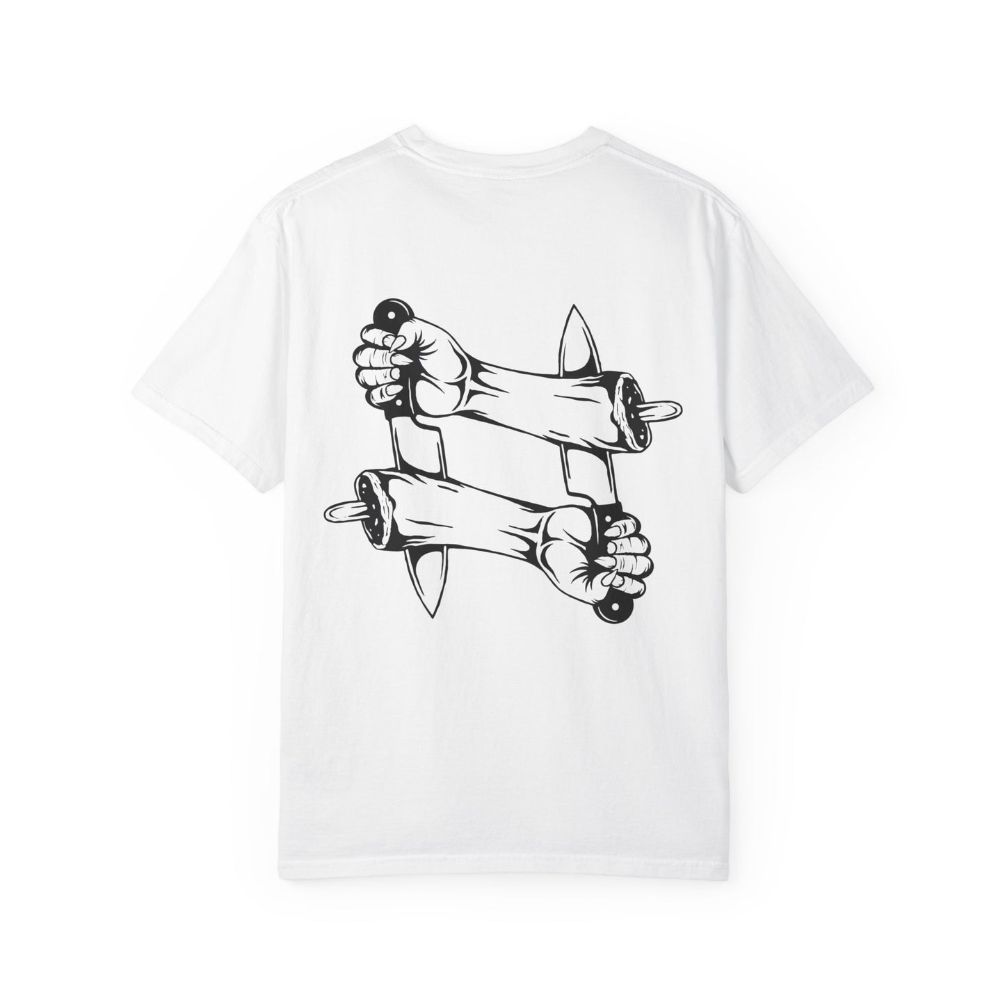 Crossed intentions T-Shirt — Graphic Back Print with Small Chest Logo