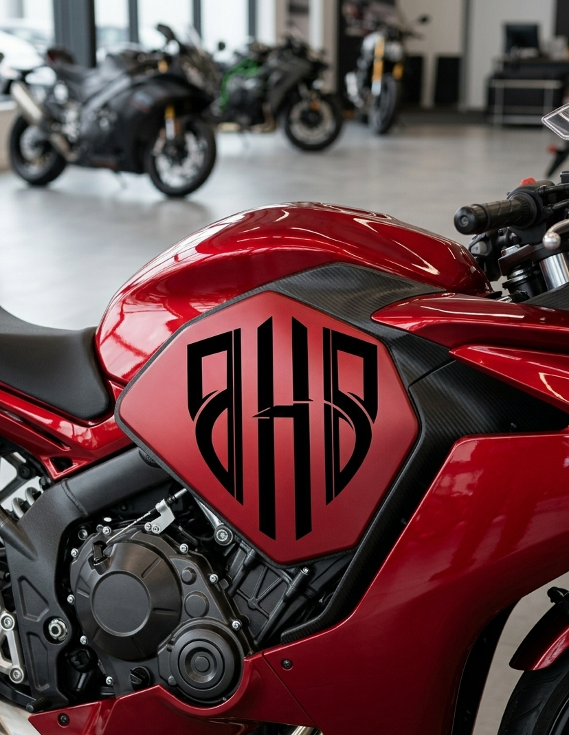 AHS Monogram Die-Cut Outdoor Sticker — Transparent Waterproof Car Decal