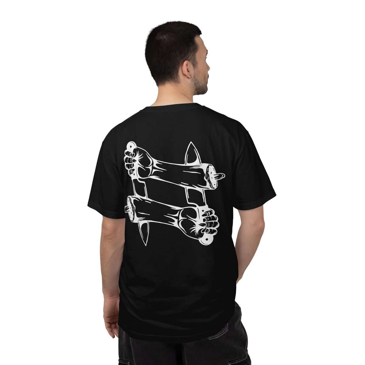 Crossed intentions T-Shirt — Graphic Back Print with Small Chest Logo