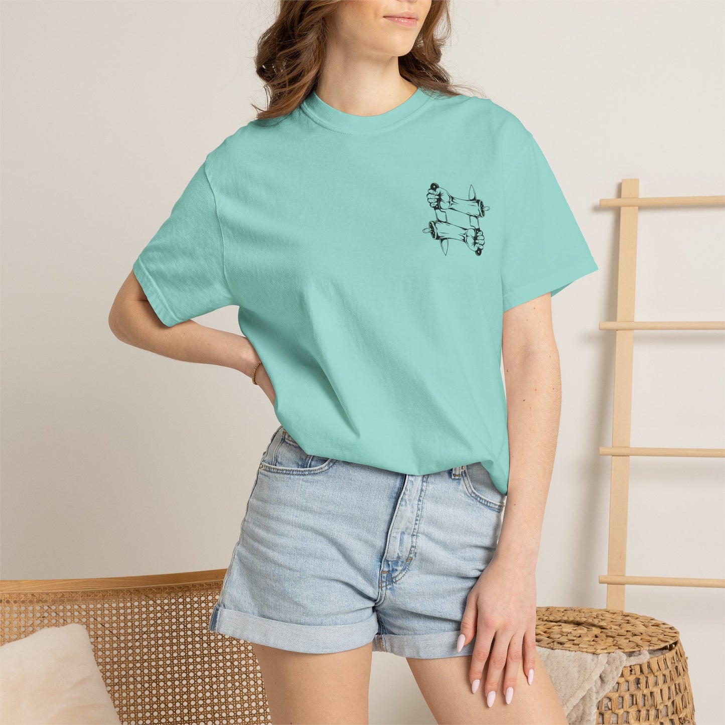 Crossed intentions T-Shirt — Graphic Back Print with Small Chest Logo