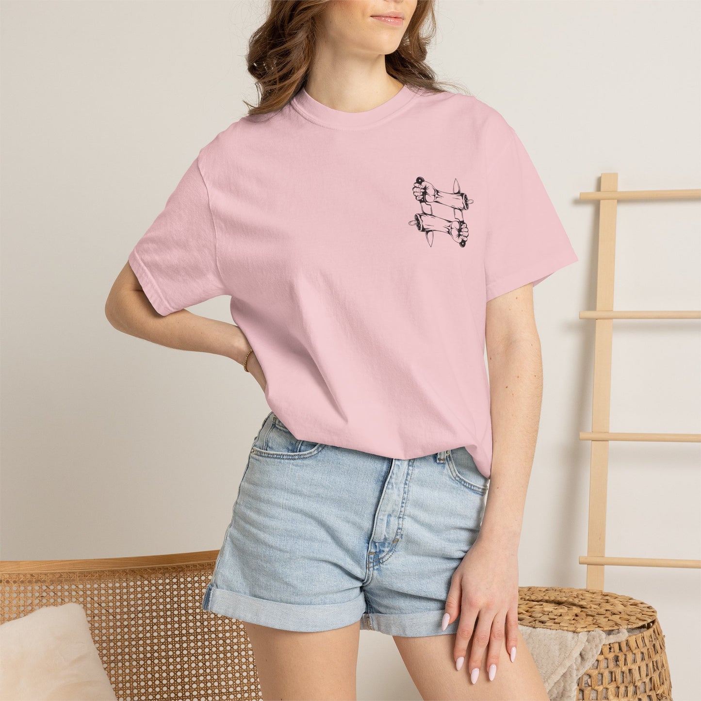 Crossed intentions T-Shirt — Graphic Back Print with Small Chest Logo