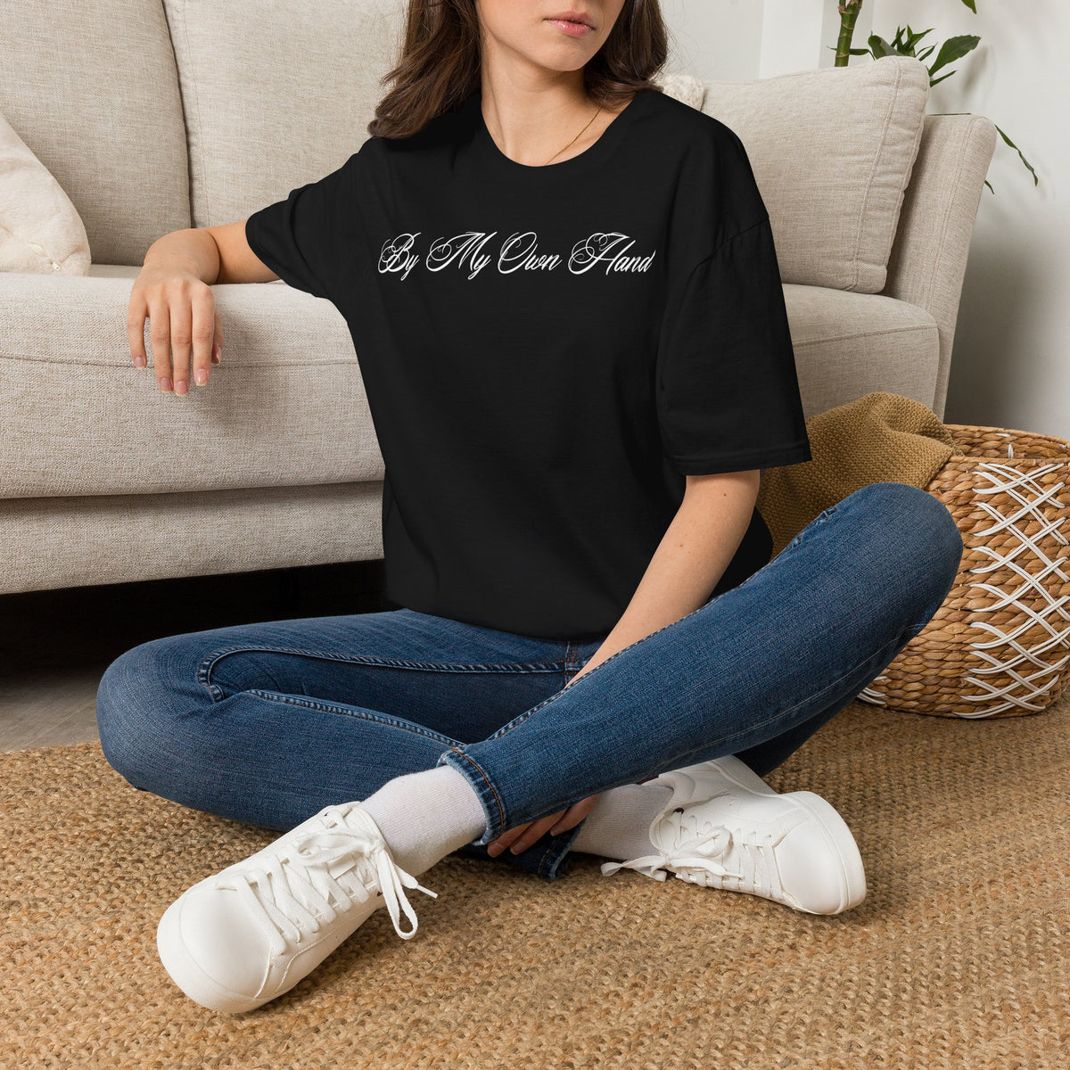 "By My Own Hand" Script Graphic Tee