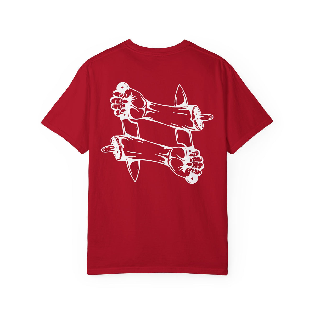 Crossed intentions T-Shirt — Graphic Back Print with Small Chest Logo