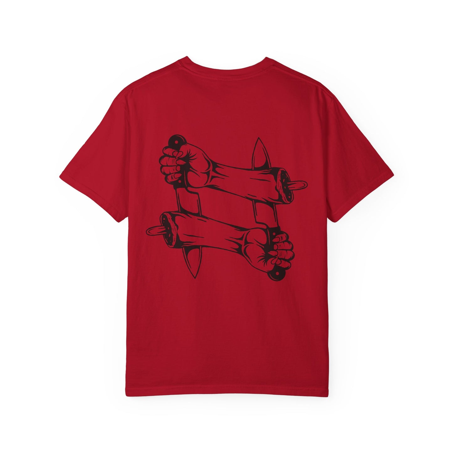Crossed intentions T-Shirt — Graphic Back Print with Small Chest Logo