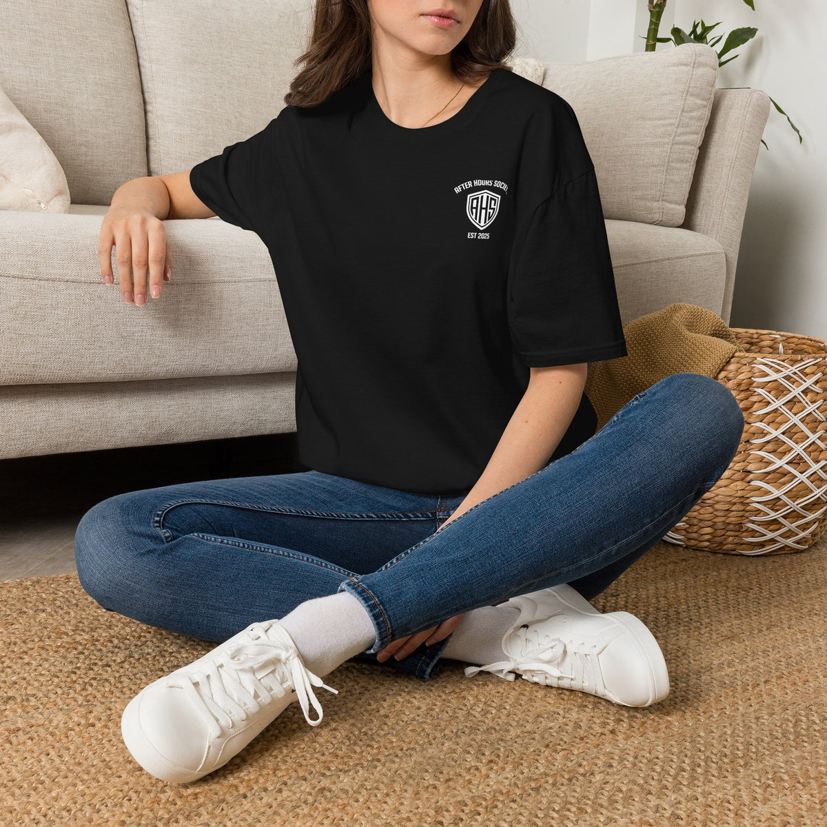 Retro Shield Logo T-Shirt — Est. 2025 Minimal Chest Emblem