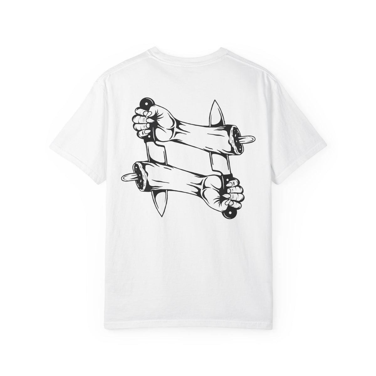 Crossed intentions T-Shirt — Graphic Back Print with Small Chest Logo