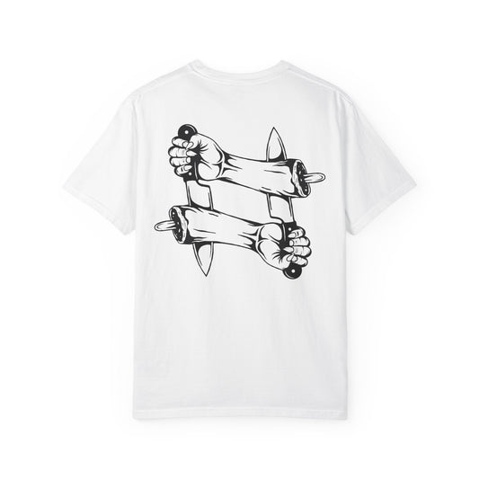 Crossed intentions T-Shirt — Graphic Back Print with Small Chest Logo