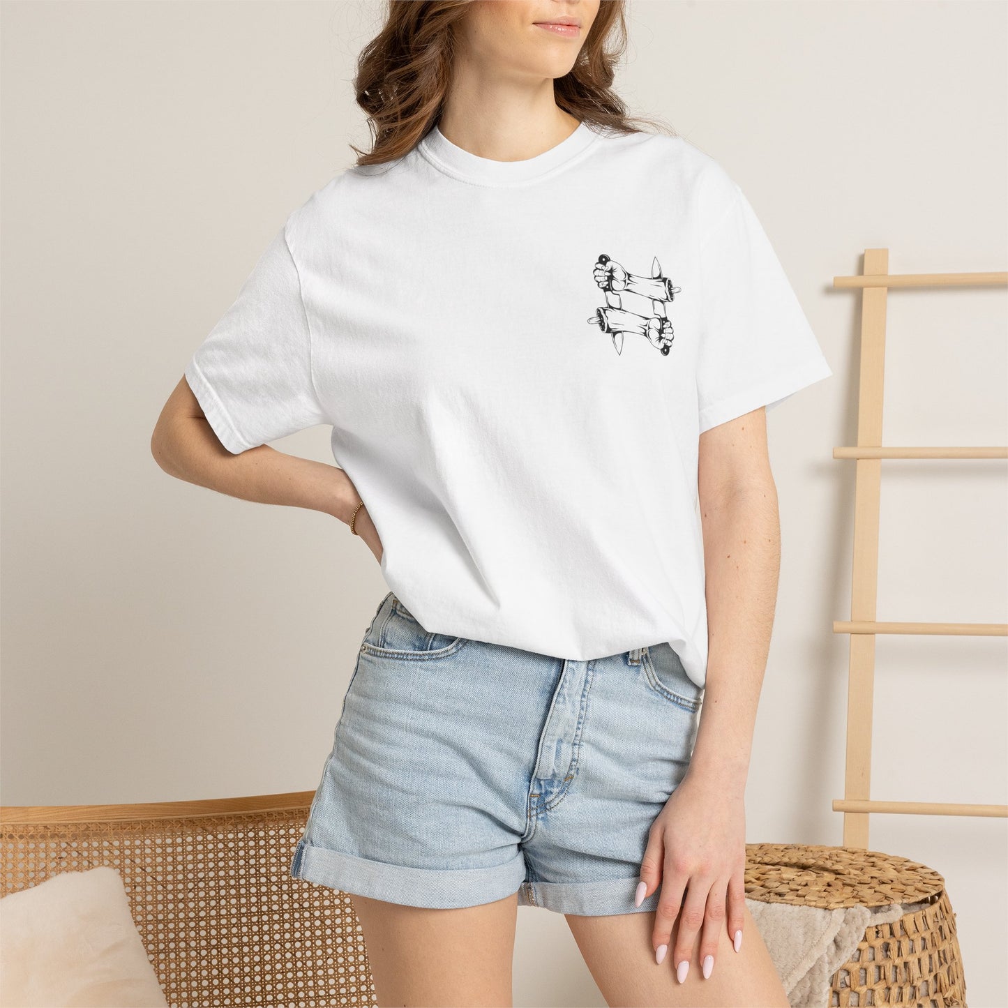 Crossed intentions T-Shirt — Graphic Back Print with Small Chest Logo