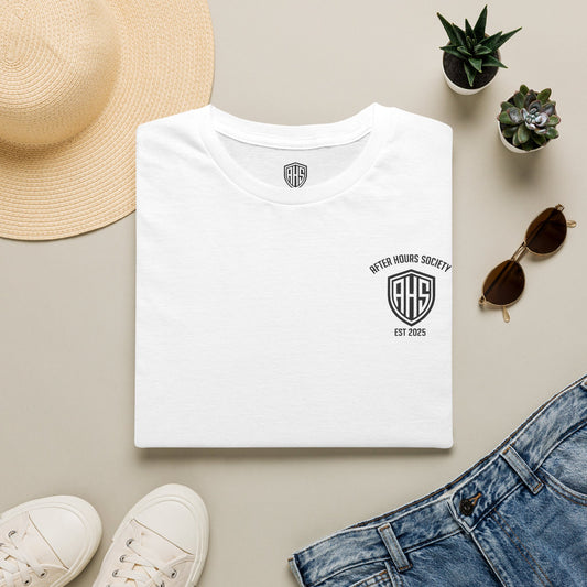 Retro Shield Logo T-Shirt — Est. 2025 Minimal Chest Emblem
