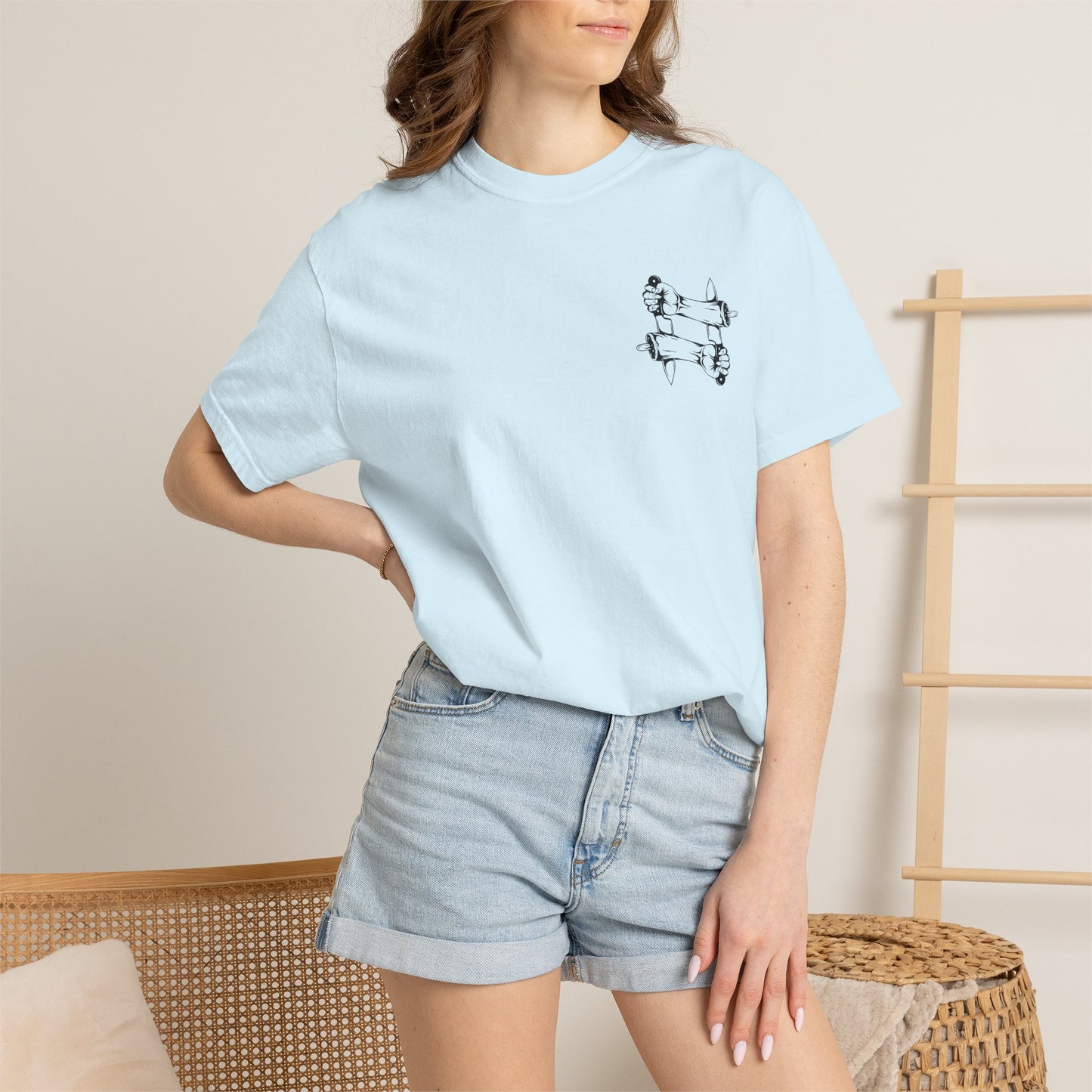 Crossed intentions T-Shirt — Graphic Back Print with Small Chest Logo