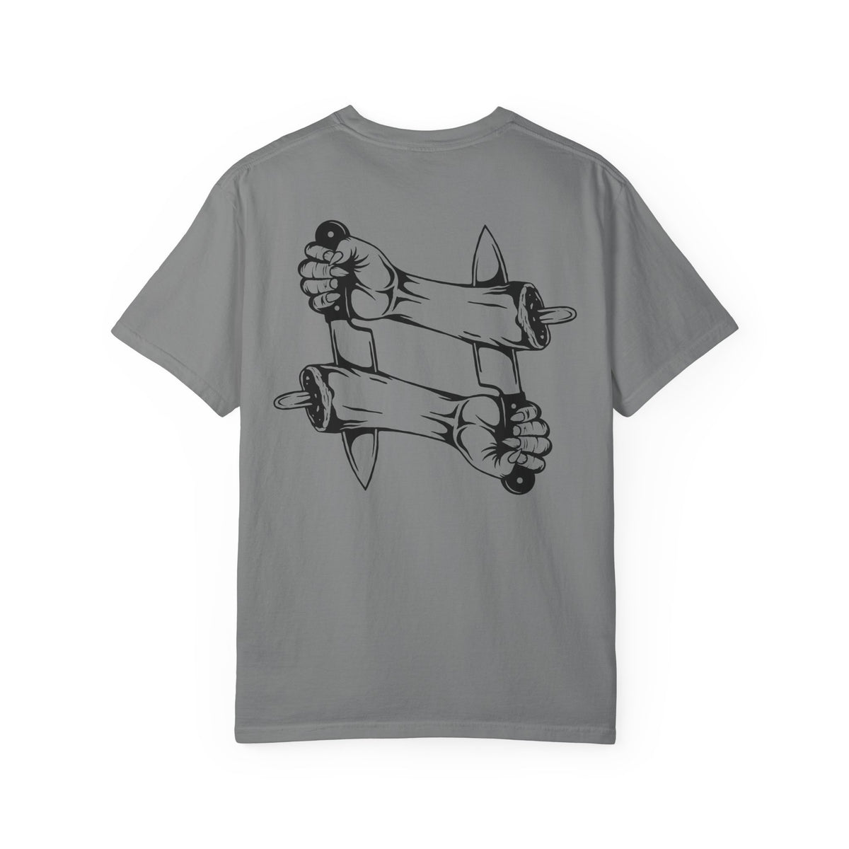 Crossed intentions T-Shirt — Graphic Back Print with Small Chest Logo