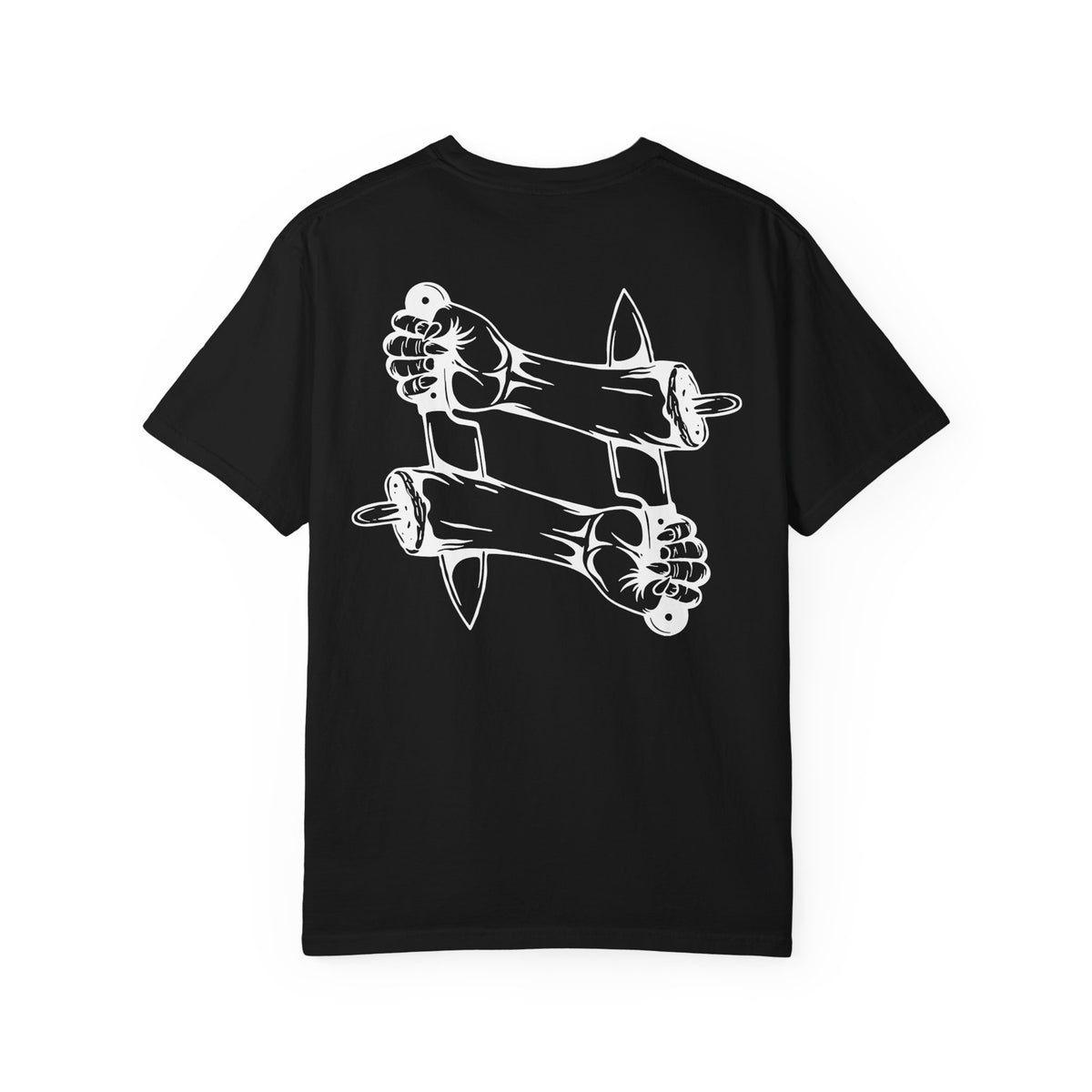 Crossed intentions T-Shirt — Graphic Back Print with Small Chest Logo
