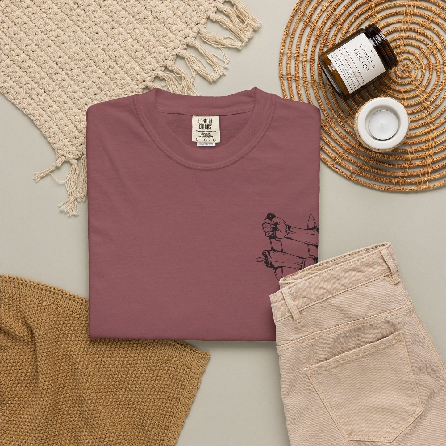 Crossed intentions T-Shirt — Graphic Back Print with Small Chest Logo